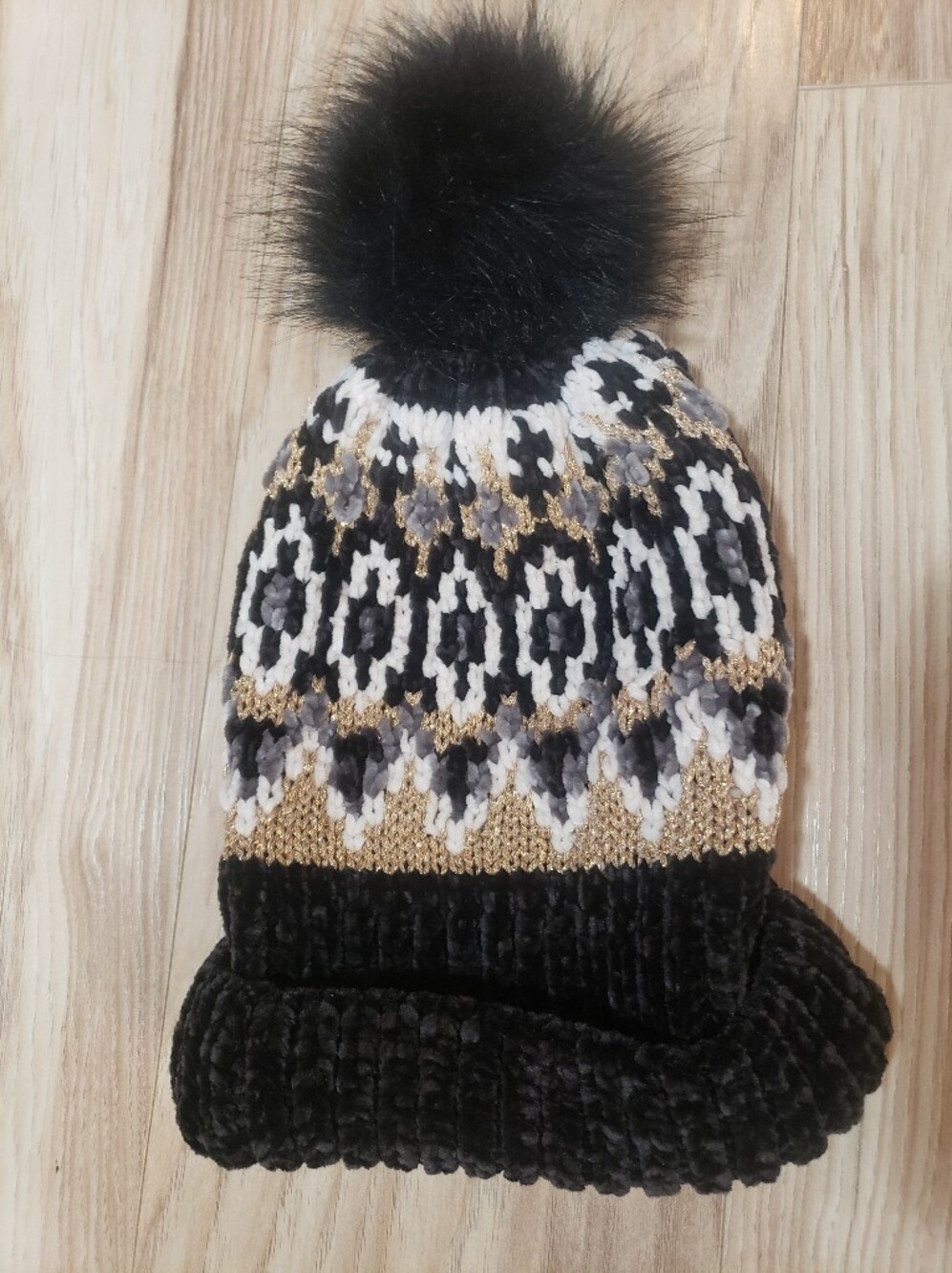 Free People Chalet Fairisle Pom Pom Beanie